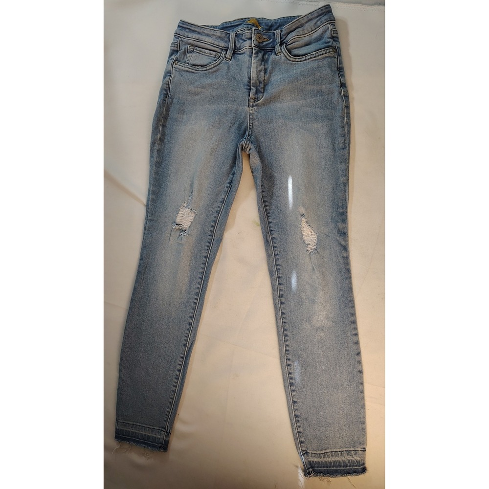 Tommy Bahama High Rise Ankle Skinny Jeans Light Wash‎ Distressed 28x28 TW11962J